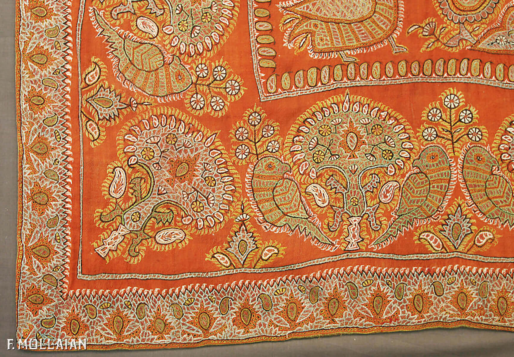 Antique Persian Kerman Textile n°:47344359